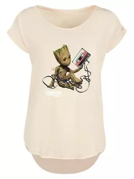 Рубашка F4NT4STIC Marvel Guardians Of The Galaxy Vol2 Groot Tape, цвет Beige/Light beige