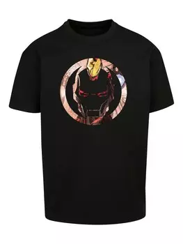 Рубашка F4NT4STIC Marvel Iron Man Montage Symbol, черный