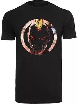 Рубашка F4NT4STIC Marvel Iron Man Montage Symbol, черный