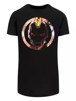 Рубашка F4NT4STIC Marvel Superhelden Iron Man Montage Symbol, черный