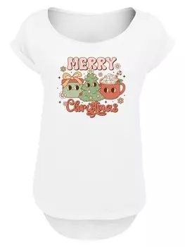 Рубашка F4NT4STIC Merry Christmas, белый