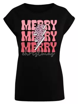 Рубашка F4NT4STIC Merry Christmas, черный