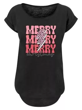 Рубашка F4NT4STIC Merry Christmas, черный