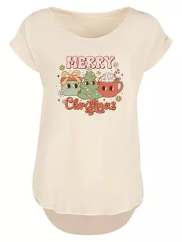 Рубашка F4NT4STIC Merry Christmas, песочный