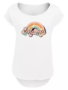 Рубашка F4NT4STIC Mothers Day Celebration Rainbow Mama Design Mom Appreciation, белый