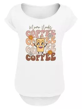 Рубашка F4NT4STIC Mothers Day Coffee Lover Mom Caffeine Addiction Coffee Cup, белый