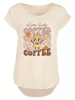 Рубашка F4NT4STIC Mothers Day Coffee Lover Mom Caffeine Addiction Coffee Cup, песочный
