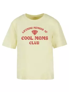 Рубашка F4NT4STIC Mothers Day Cool Moms Club Membership Trendy Motherhood, цвет Pastel yellow