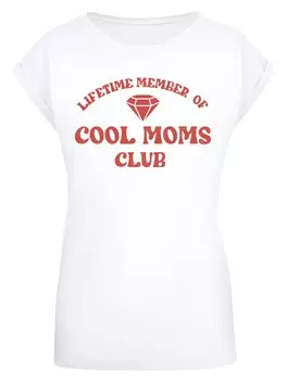 Рубашка F4NT4STIC Mothers Day Cool Moms Club Membership Trendy Motherhood, белый