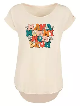 Рубашка F4NT4STIC Mothers Day Floral Accent Mom Life Humor Trendy Aesthetic, песочный