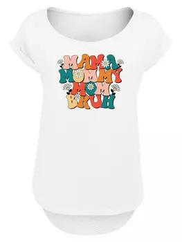 Рубашка F4NT4STIC Mothers Day Floral Accent Mom Life Humor Trendy Aesthetic, белый