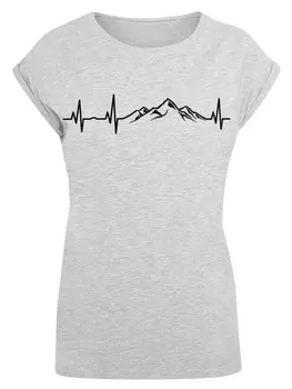 Рубашка F4NT4STIC Mountain Heartbeat, серый