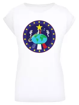 Рубашка F4NT4STIC NASA Classic Globe Astronauts, белый