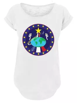 Рубашка F4NT4STIC NASA Classic Globe Astronauts, белый