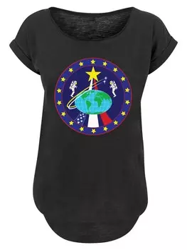 Рубашка F4NT4STIC NASA Classic Globe Astronauts, черный