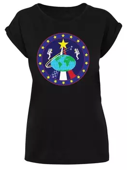Рубашка F4NT4STIC NASA Classic Globe Astronauts, черный