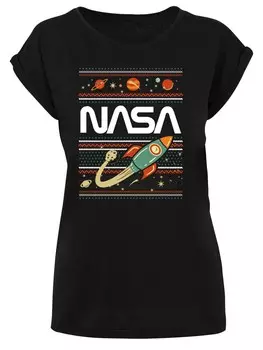 Рубашка F4NT4STIC Nasa Fair Isle, черный