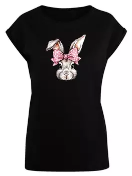 Рубашка F4NT4STIC Niedlicher Hase mit Schleife, черный