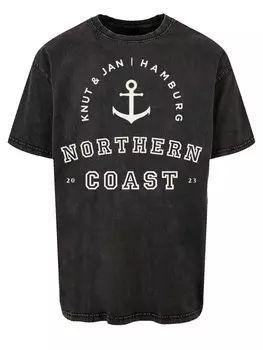 Рубашка F4NT4STIC Northern Coast Nordsee Knut & Jan Hamburg, черный