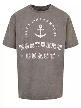 Рубашка F4NT4STIC Northern Coast Nordsee Knut & Jan Hamburg, темно-серый