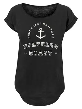 Рубашка F4NT4STIC Northern Coast Nordsee Knut & Jan Hamburg, черный