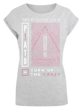 Рубашка F4NT4STIC Panic At The Disco Turn Up The Crazy, серый
