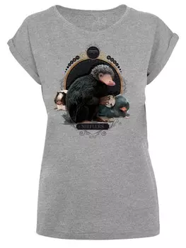 Рубашка F4NT4STIC Phantastische Tierwesen Baby Nifflers, серый