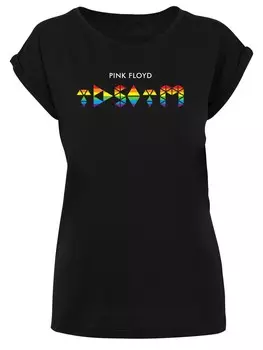 Рубашка F4NT4STIC Pink Floyd TDSOTM Album Rainbow Regenbogen, черный