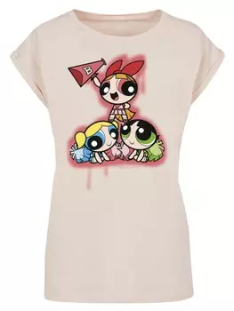 Рубашка F4NT4STIC Powerpuff Girls Cheerleaders, песочный