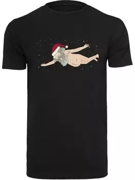Рубашка F4NT4STIC Rick and Morty Dead Space Santa, черный