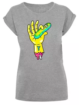 Рубашка F4NT4STIC Rick and Morty Pickle Hand, серый