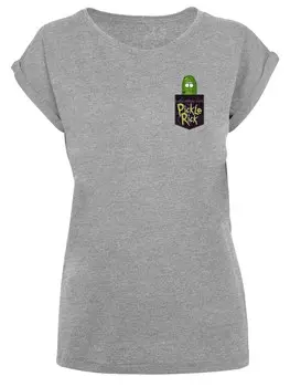 Рубашка F4Nt4Stic Rick And Morty Pickle Rick, пестрый серый