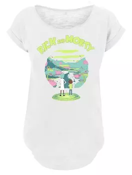 Рубашка F4NT4STIC Rick and Morty Portal, белый