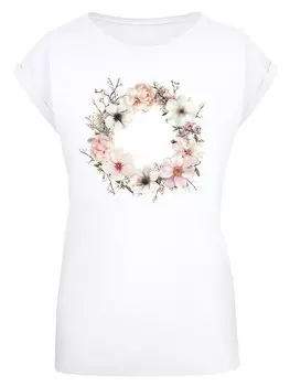 Рубашка F4NT4STIC Rosa Blumenkranz, белый