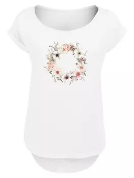 Рубашка F4NT4STIC Rosa Blumenkranz, белый