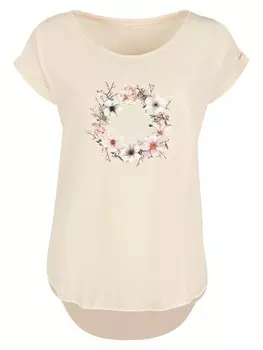 Рубашка F4NT4STIC Rosa Blumenkranz, кремовый