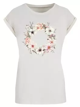Рубашка F4NT4STIC Rosa Blumenkranz, песочный