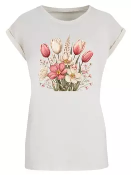 Рубашка F4NT4STIC Rosa weier Frhlingsblumenstrau, песочный