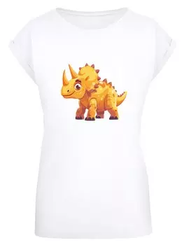 Рубашка F4NT4STIC Ser Triceratops Dinosaurier, белый
