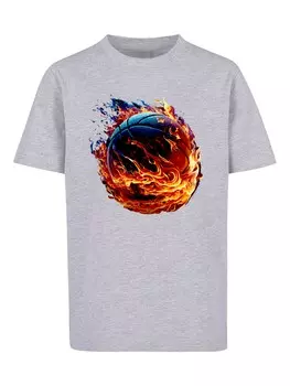 Футболка F4Nt4Stic, серый/оранжевый