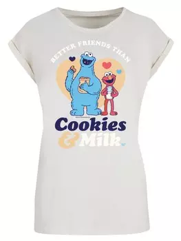 Рубашка F4NT4STIC Sesame Street Cookies & Milk, песочный