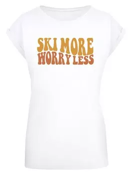 Рубашка F4NT4STIC Ski More Worry Less, белый