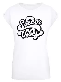 Рубашка F4NT4STIC Soccer Vibes Typography Sporty Graphic, белый