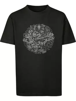 Рубашка F4Nt4Stic Star Wars Christmas Death Star Todesstern Weihnachten, черный