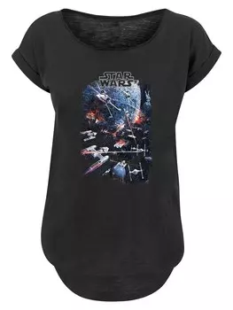 Рубашка F4Nt4Stic Star Wars Galaxy Space Fight Classic, черный