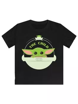 Футболка F4Nt4Stic Star Wars The Mandalorian Baby Yoda Frosch, черный