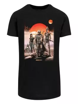 Рубашка F4NT4STIC Star Wars The Mandalorian Warriors, черный