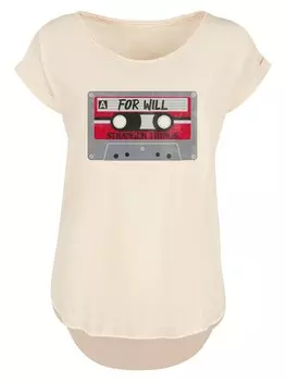 Рубашка F4NT4STIC Stranger Things Cassette For Will Netflix TV Series, песочный