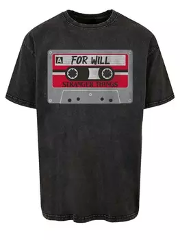 Рубашка F4NT4STIC Stranger Things Cassette For Will Netflix TV Series, черный