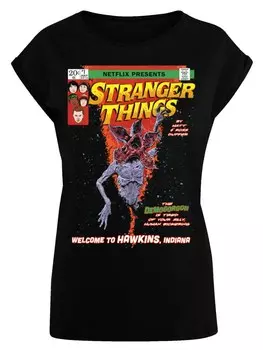 Рубашка F4NT4STIC Stranger Things Comic Cover Netflix TV Series, черный
